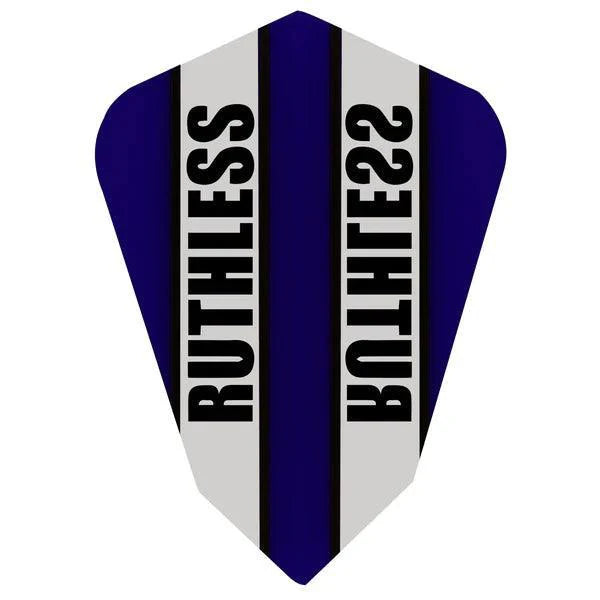 Ruthless - Clear Panel - Blau - Fantail - 100 Micron - Dart Flights - Direct Darts - 1