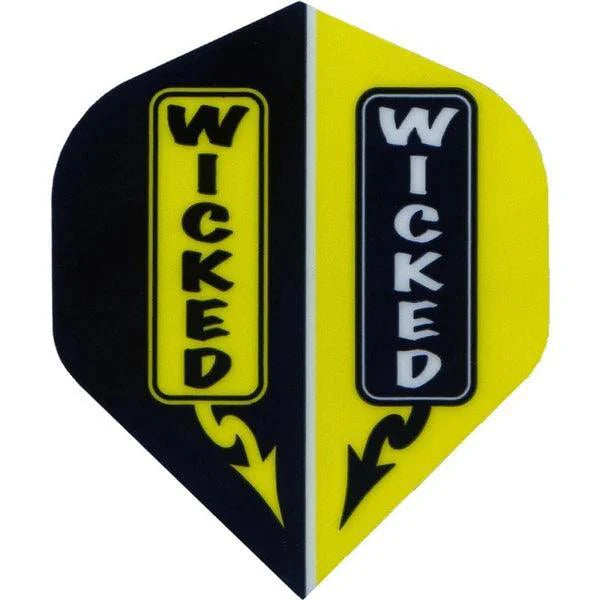 Ruthless - Wicked - Gelb - No2 - 100 Micron - Dart Flights - Direct Darts - 1
