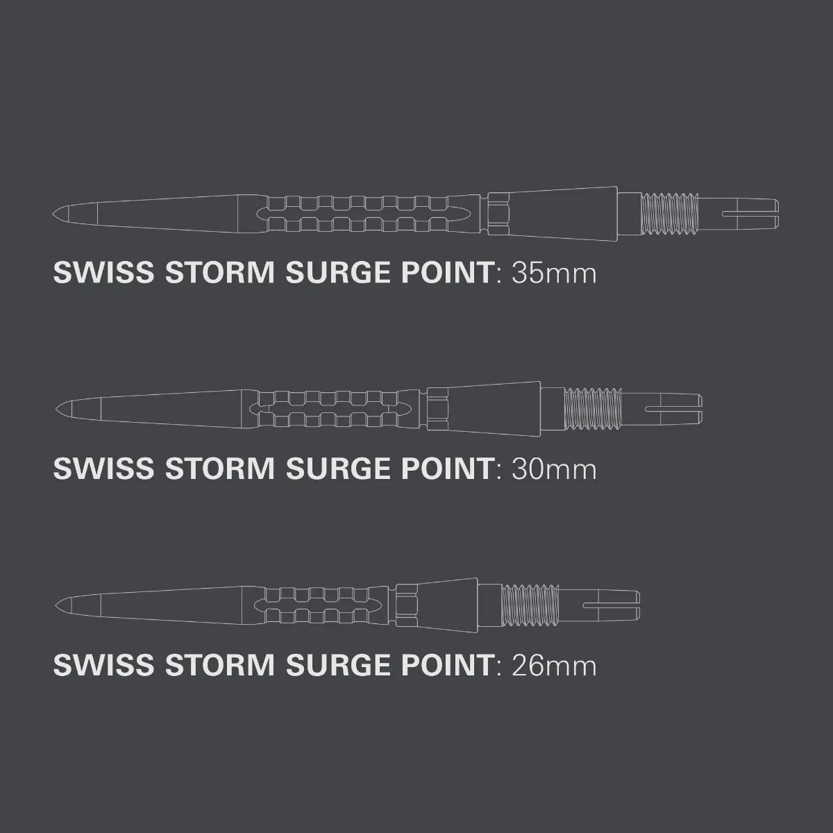 Target - Swiss Point - Storm Surge Silber - Spitzen - Direct Darts - 4