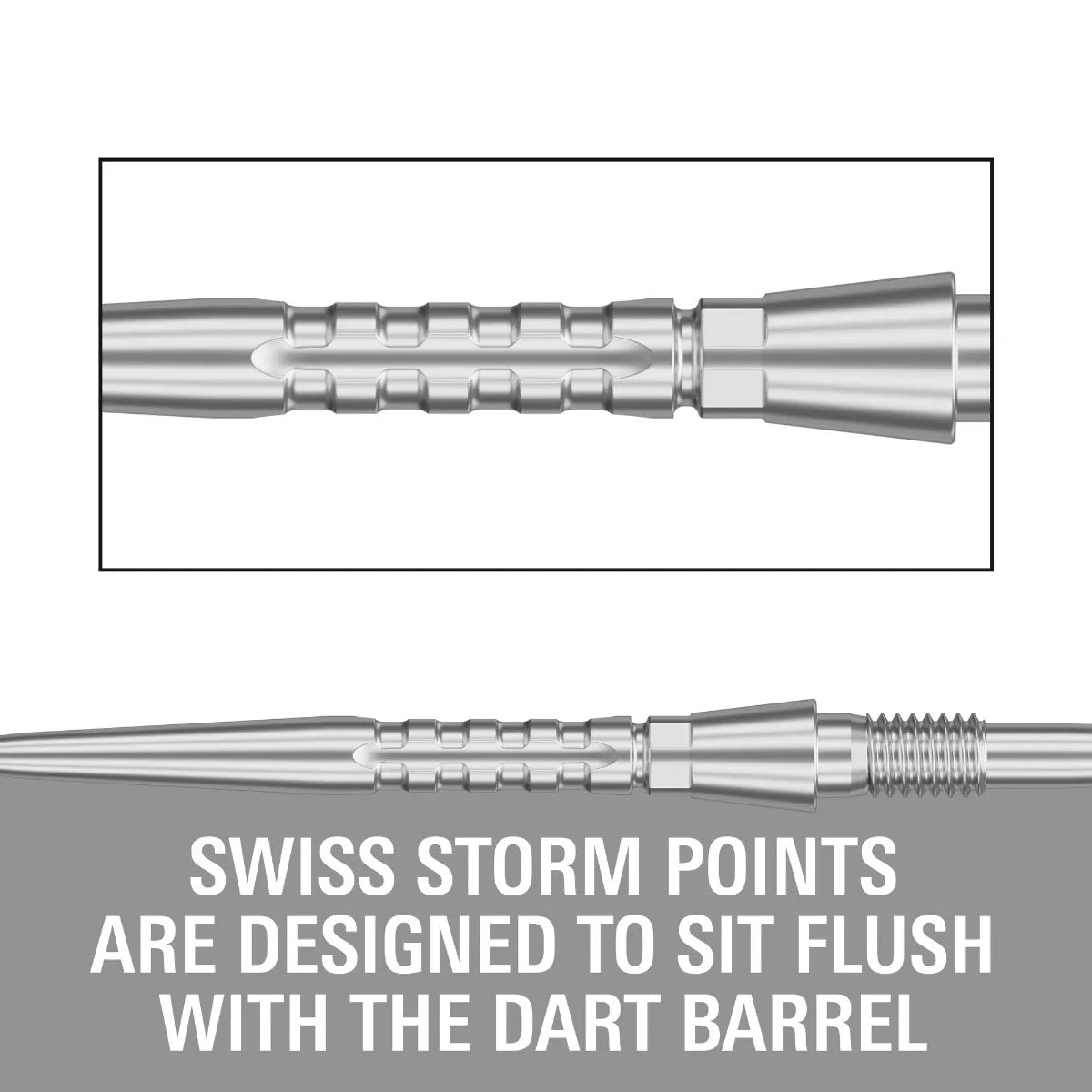 Target - Swiss Point - Storm Surge Silber - Spitzen - Direct Darts - 5