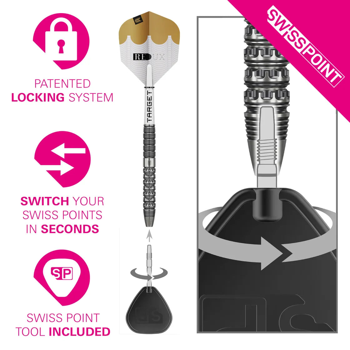 Target - Redux 01 - 90% -Steeldarts - Direct Darts - 3