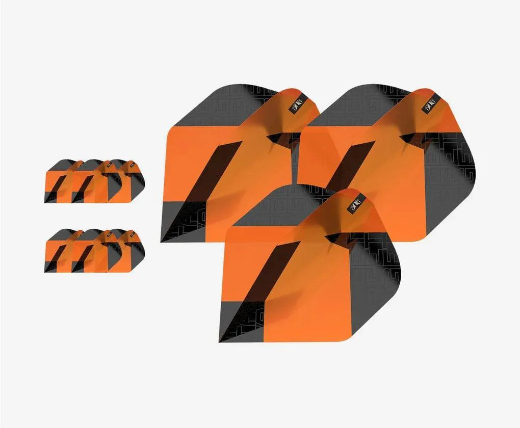 Target - Tag Schwarz & Orange No6 (9 Stück) - 100 Micron - Dart Shafts  - Direct Darts - 1