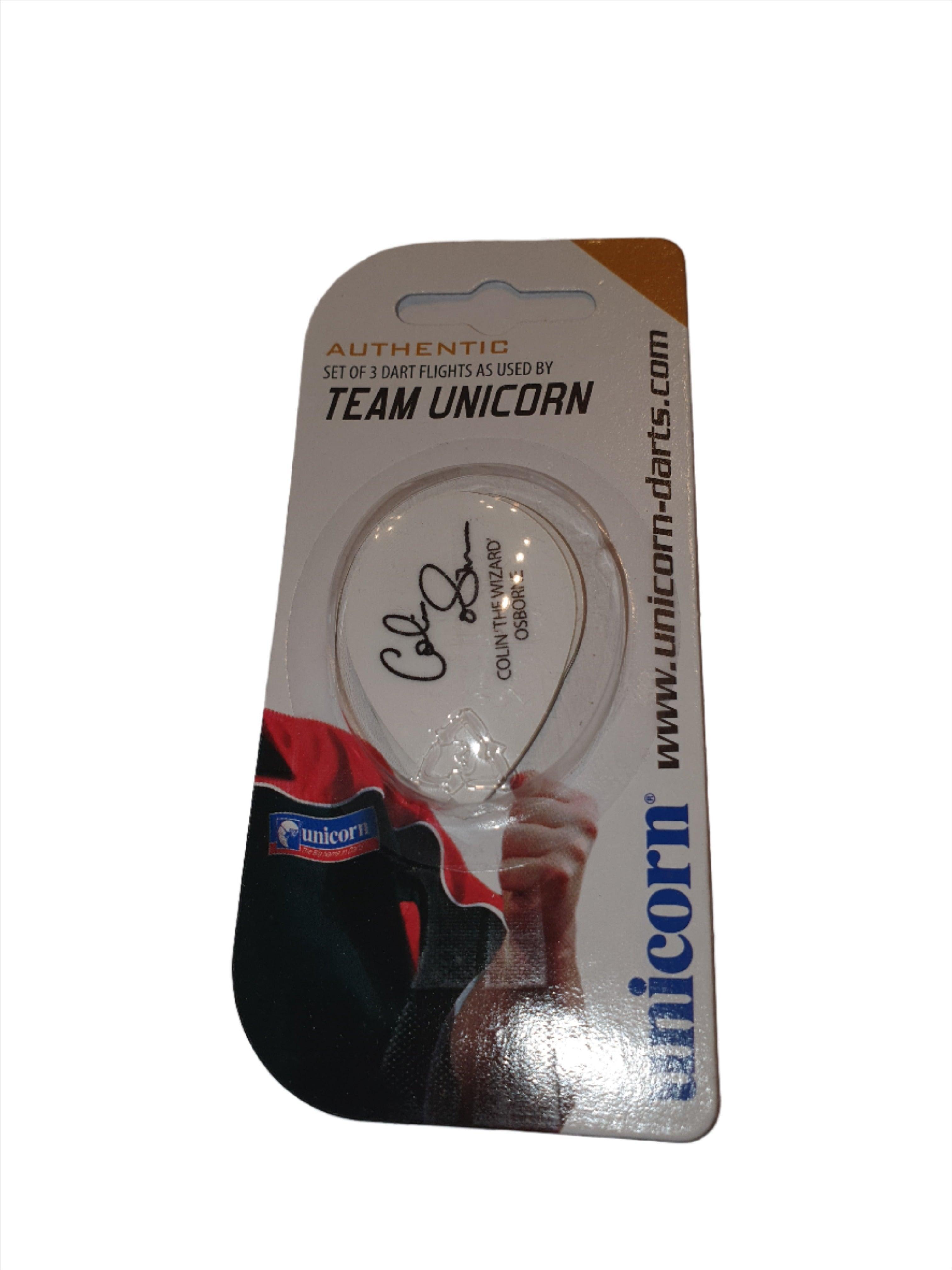 Unicorn - Authentic - Colin Osborne - White - Xtra - 100 Micron - Dart Flights - Direct Darts - 1