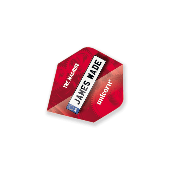 Unicorn - Authentic - Number Plate - James Wade - Plus - 75 Micron - Dart Flights - Direct Darts - 1