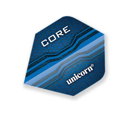 Unicorn - Core Plus Core Blau - 75 Micron - Darts Flights - Direct Darts - 1