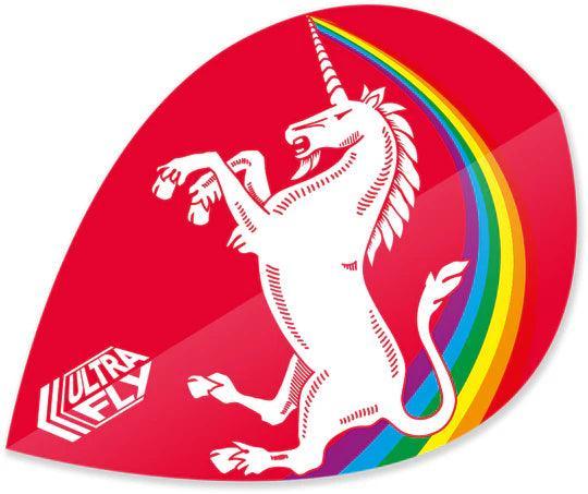 Unicorn - Core - Unicorn Rainbow - Rot - Xtra - 75 Micron - Dart Flights - Direct Darts - 1