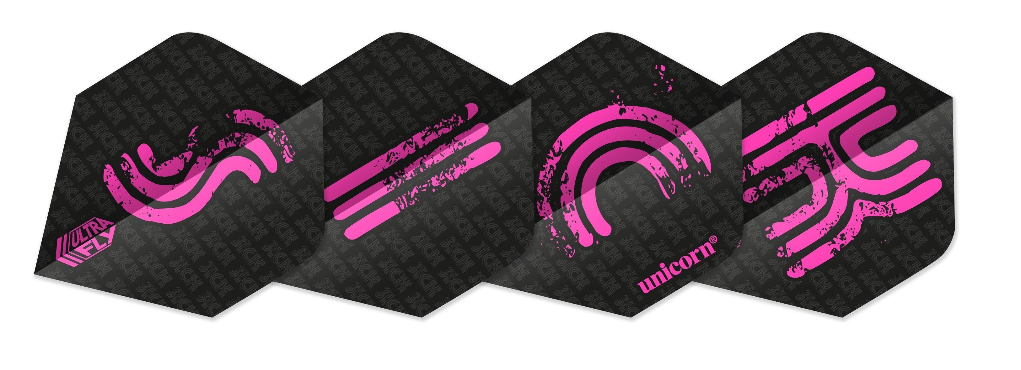 Unicorn - Ultrafly Plus Sick Neon Rosa - 100 Micron - Darts Flights - Direct Darts - 1