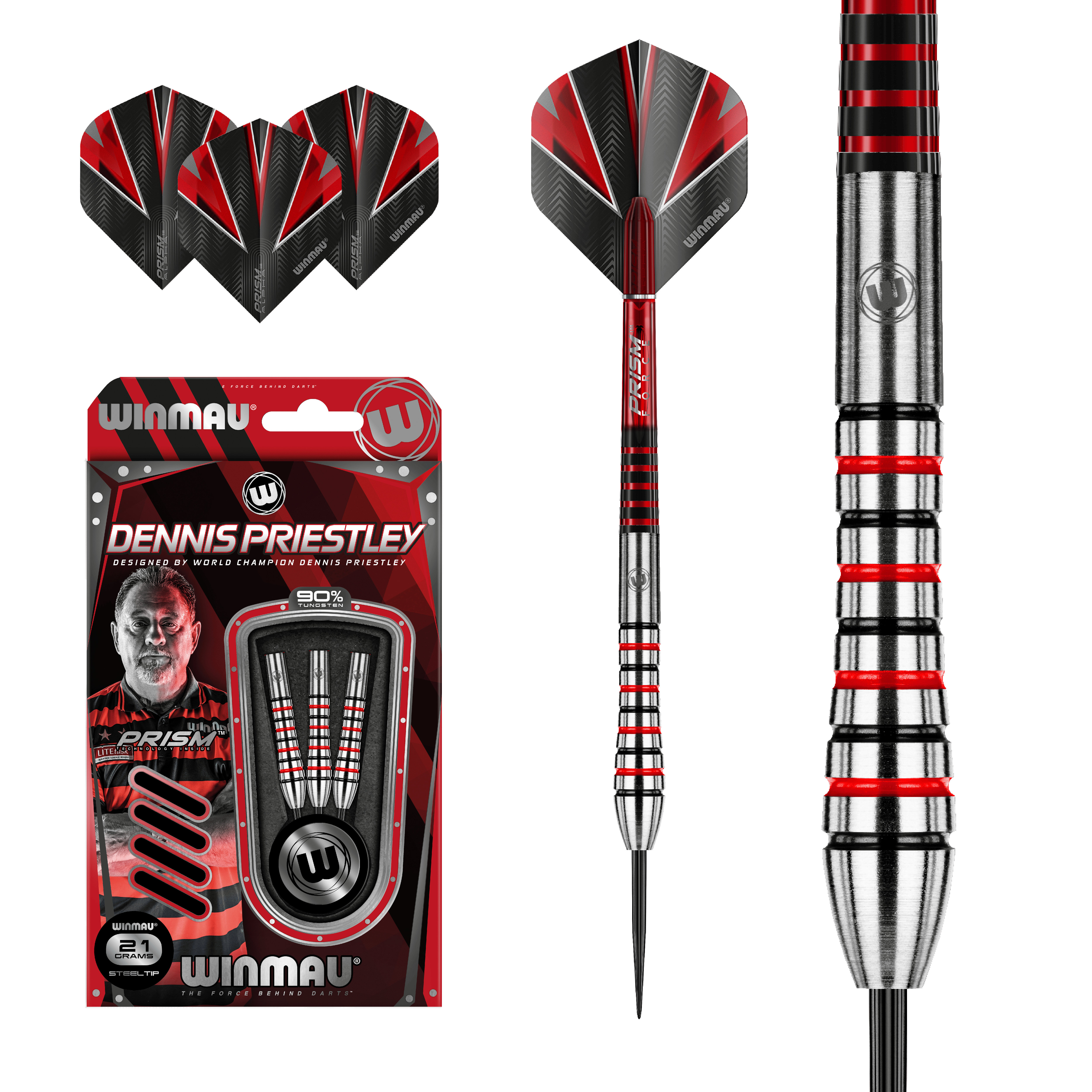 Winmau - Dennis Priestley 90% - Steeldarts - Direct Darts - 2
