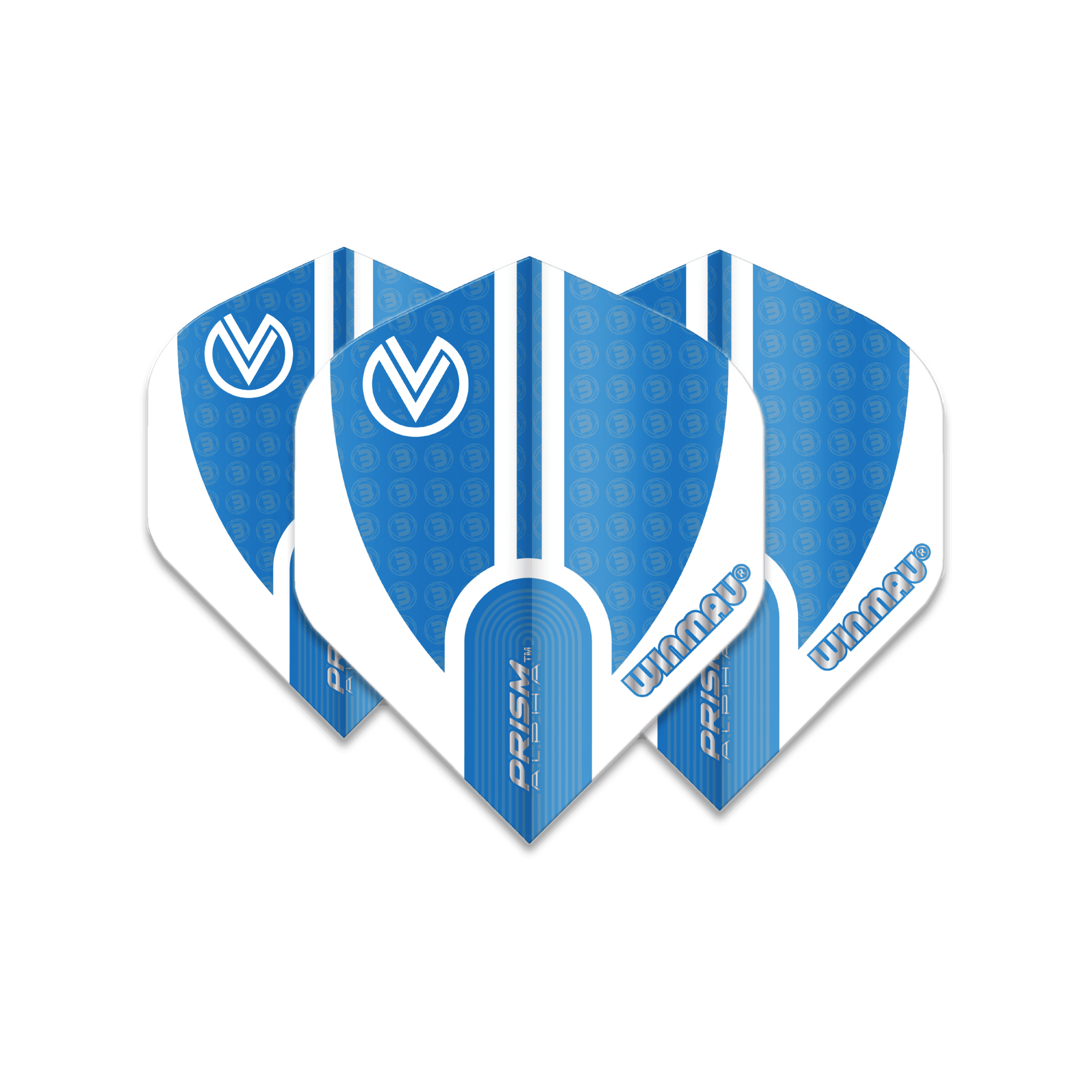 Winmau - Prism Alpha Vincent Blau & Weiß Standard - 100 Micron - Dart Flights - Direct Darts - 1