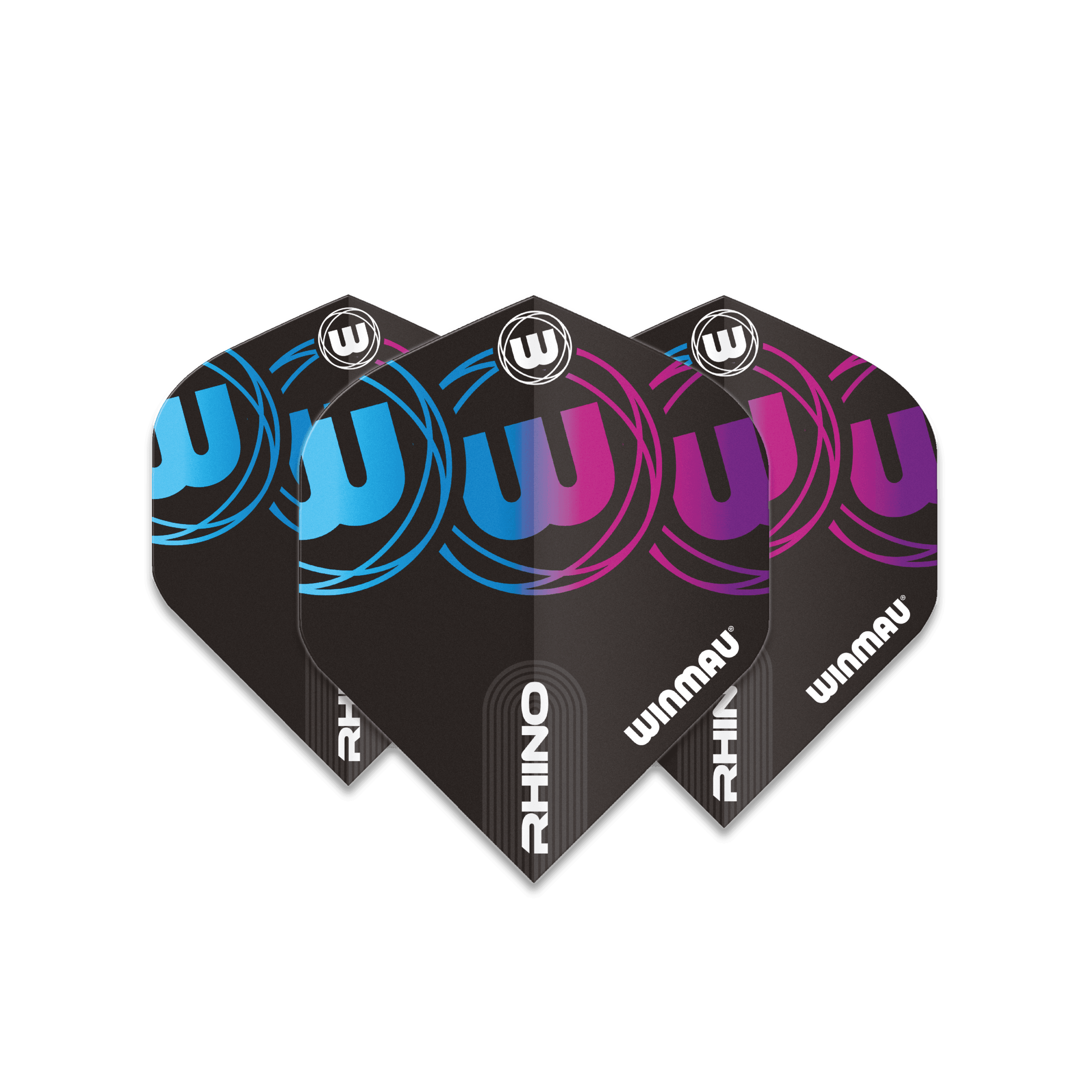 Winmau - Rhino Blau & Lila - 100 Micron - Dart Flights - Direct Darts - 1