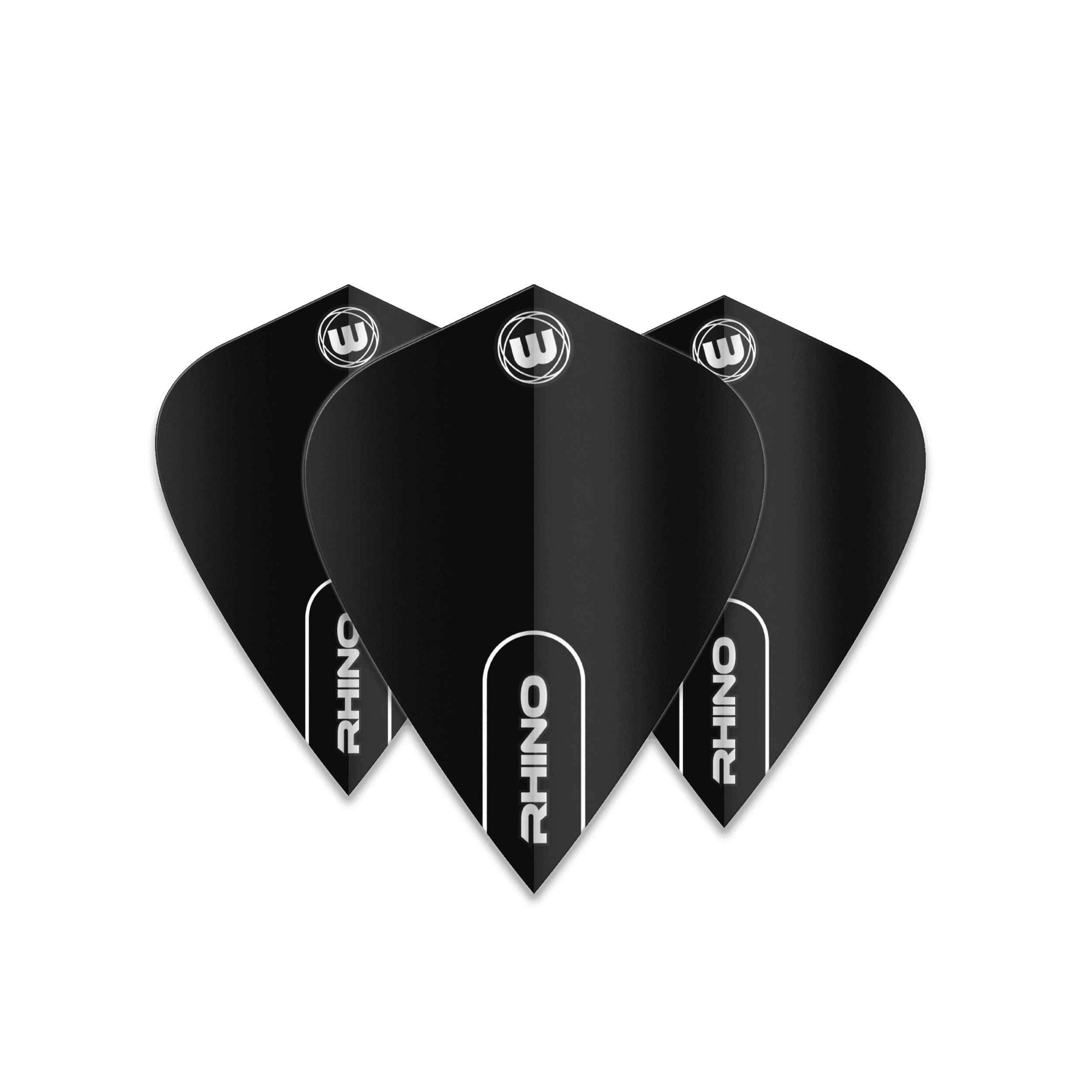 Winmau - Rhino Kite Schwarz - 75 Micron - Dart Flights - Direct Darts - 1
