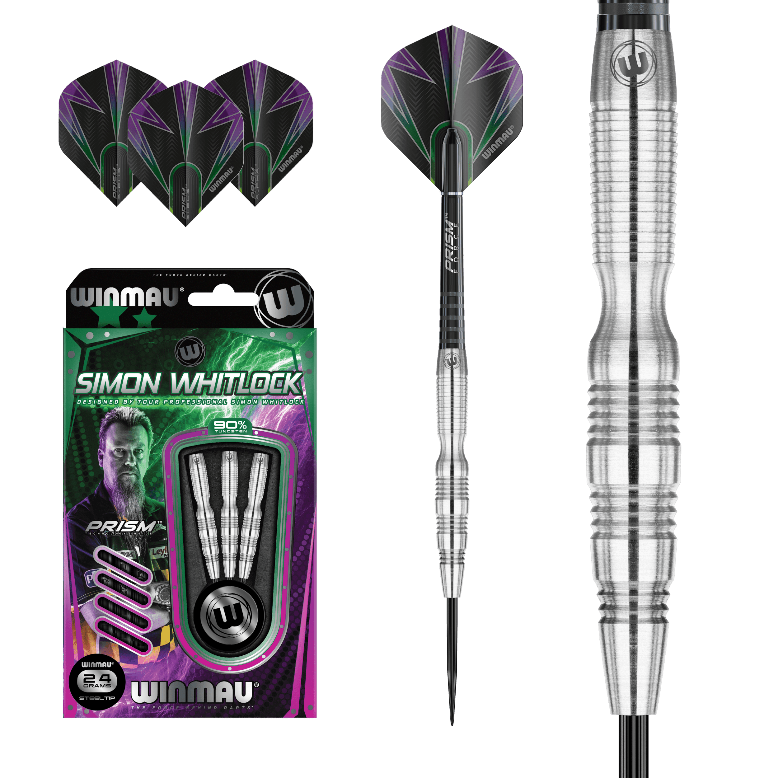 Winmau - Simon Whitlock Silber 90% - Steeldarts - Direct Darts - 2